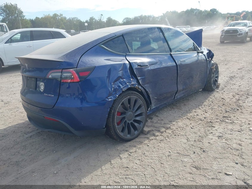 Vin: 5yjygdef2mf071923, lot: 46722522, tesla model y performance dual motor all-wheel drive 20214