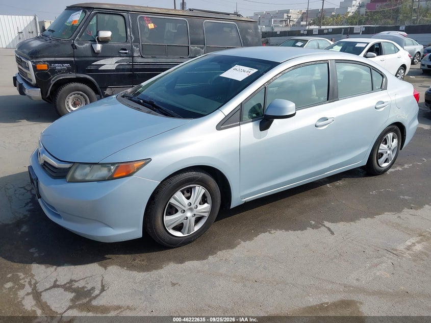 2012 Honda Civic, Звичайний знос, IAAI, VIN 2HGFB2F55CH517735 — фото 2