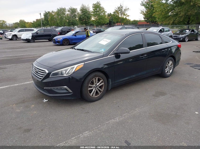 2015 Hyundai Sonata, Правый бок, IAAI, VIN 5NPE24AF9FH216208 — фото 2