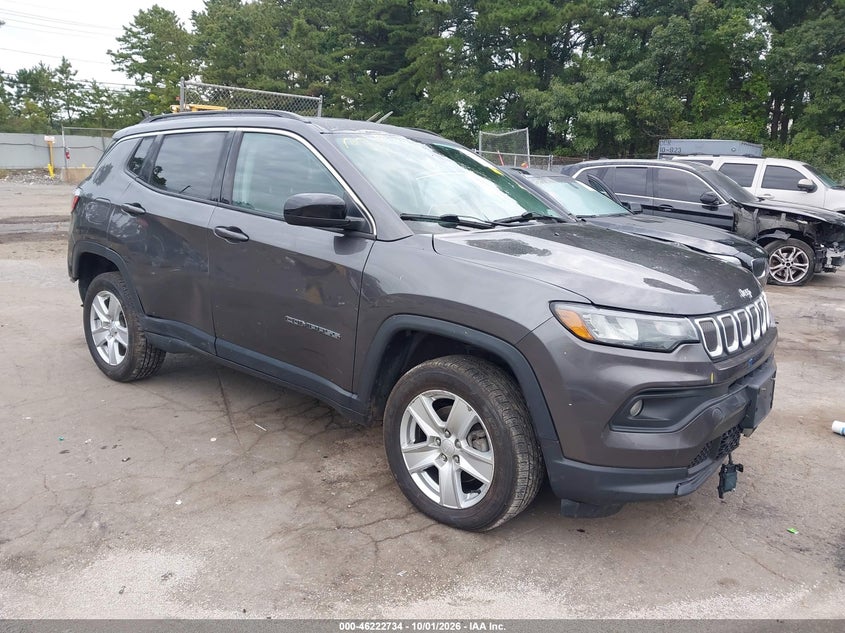 Vin: 3c4njdbbxnt103882, lot: 46722722, jeep compass latitude 4x4 20221