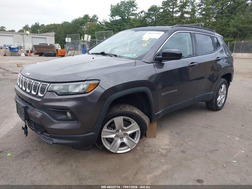 Vin: 3c4njdbbxnt103882, lot: 46722722, jeep compass latitude 4x4 20222