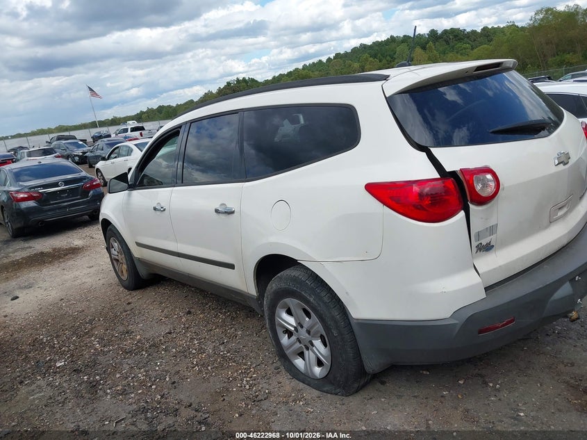 Vin: 1gnkrfed5cj421232, lot: 46722956, chevrolet traverse ls 20123