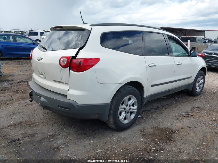 Vin: 1gnkrfed5cj421232, lot: 46722956, chevrolet traverse ls 20124