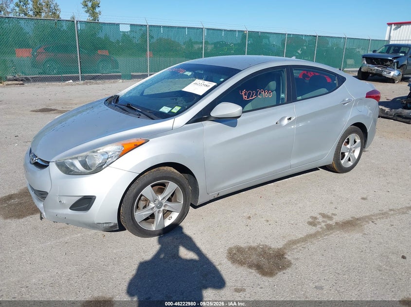 Vin: 5npdh4aexdh393011, lot: 46722968, hyundai elantra gls pzev 20132