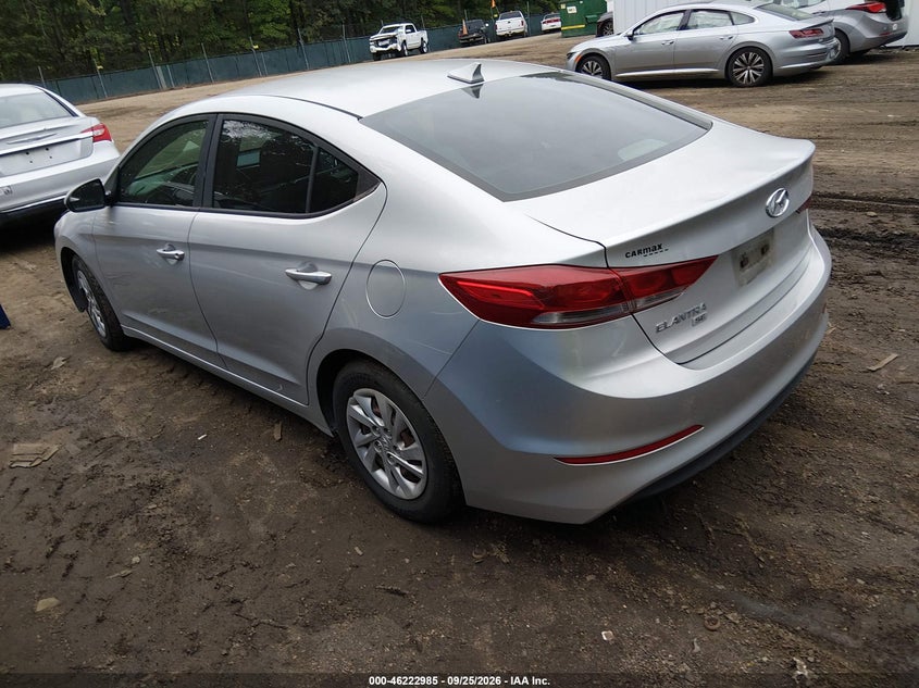Vin: kmhd74lf3hu118953, lot: 46722973, hyundai elantra se 20173