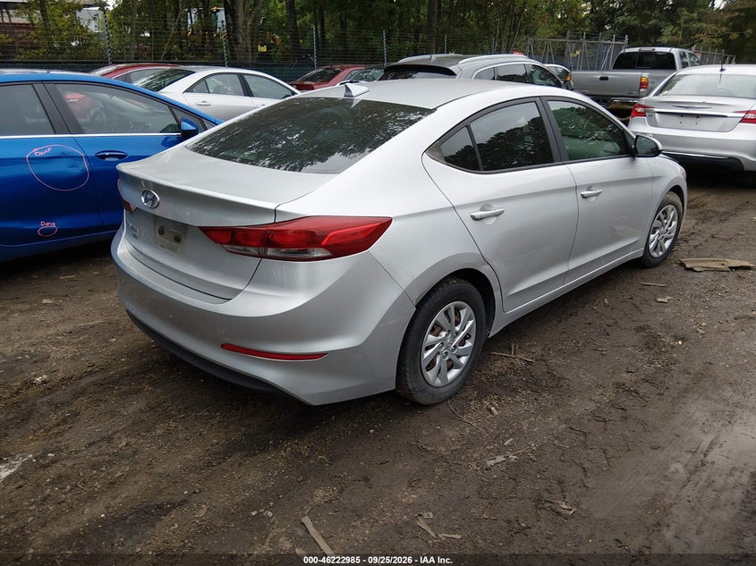 Vin: kmhd74lf3hu118953, lot: 46722973, hyundai elantra se 20174