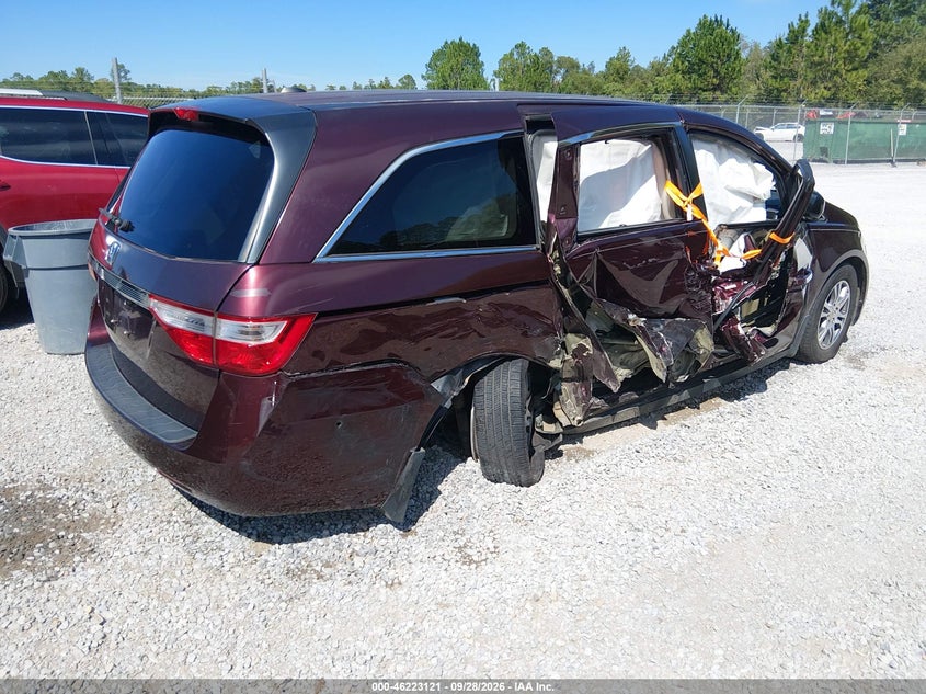 Vin: 5fnrl5h68cb031636, lot: 46723109, honda odyssey ex-l 20124