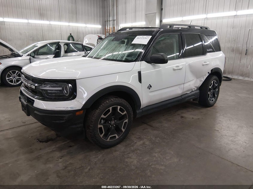Vin: 3fmcr9c64pre34693, lot: 46723255, ford bronco sport outer banks 20232