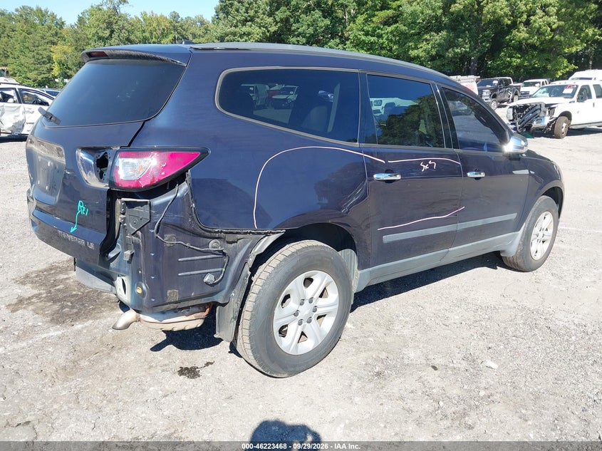 Vin: 1gnkrfed8fj383421, lot: 46723456, chevrolet traverse ls 20154