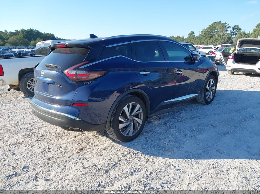 Vin: 5n1az2mj1kn104779, lot: 46723991, nissan murano sl 20194