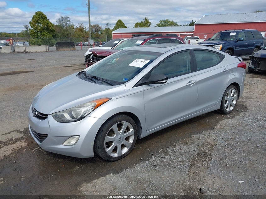 2012 Hyundai Elantra Limited (Ulsan Plant), Rear, IAAI, VIN KMHDH4AEXCU280269 — photo 2