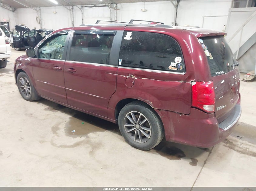 Vin: 2c4rdgcg1hr546224, lot: 46724092, dodge grand caravan sxt 20173