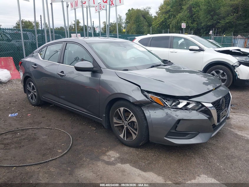Vin: 3n1ab8cvxny253430, lot: 46724376, nissan sentra sv xtronic cvt 20221