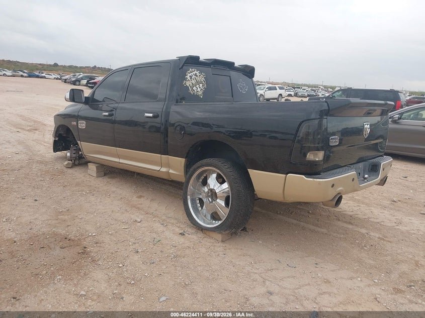 Vin: 1c6rr6pt5ds647804, lot: 46724399, ram 1500 laramie longhorn edition 20133