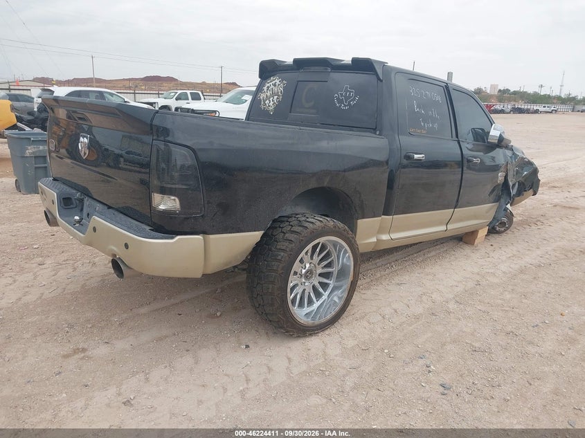 Vin: 1c6rr6pt5ds647804, lot: 46724399, ram 1500 laramie longhorn edition 20134