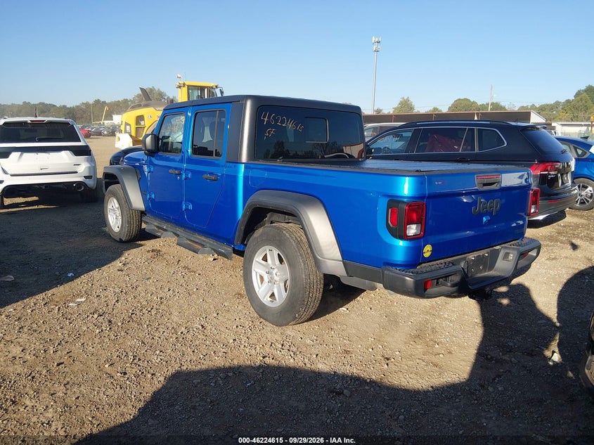 Vin: 1c6hjtag2ll168391, lot: 46724603, jeep gladiator sport s 4x4 20203