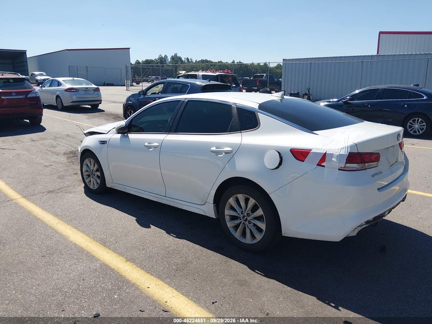 Vin: 5xxgt4l30gg037366, lot: 46724639, kia optima lx 20163
