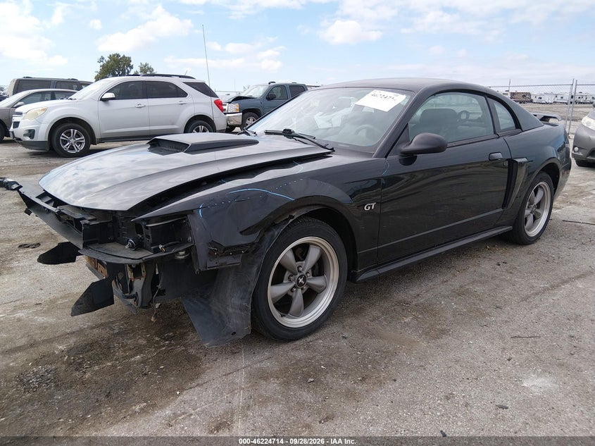 2002 Ford Mustang Gt Deluxe/Gt Premium, Front End, IAAI, VIN 1FAFP42X62F194143 — photo 2