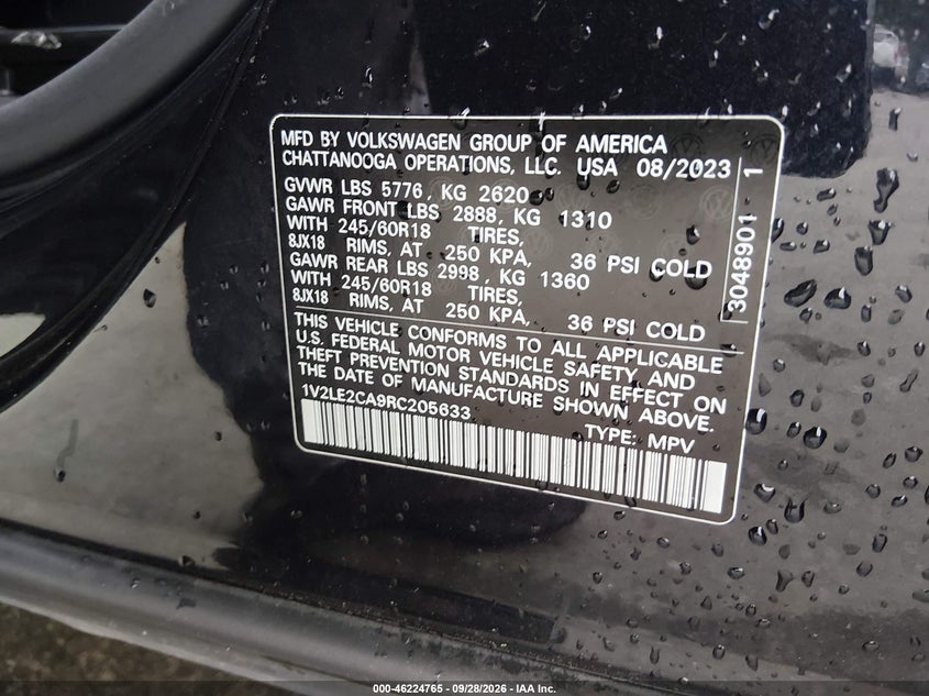 2024 VOLKSWAGEN ATLAS CROSS SPORT 2.0T SE · Фото 9