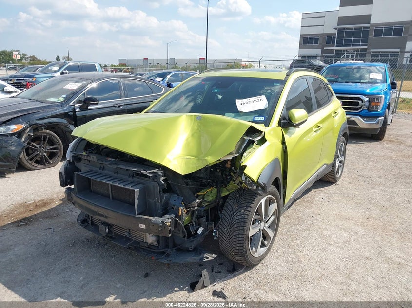 Vin: km8k53a5xlu546240, lot: 46724814, hyundai kona ultimate 20202