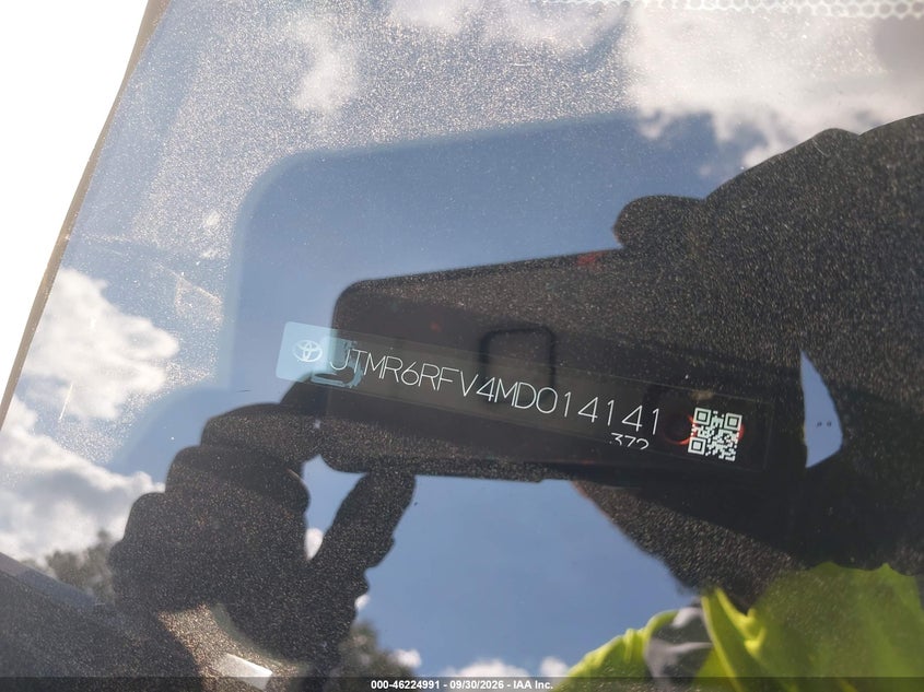 TOYOTA RAV4 HYBRID 2021 VIN JTMR6RFV4MD014141