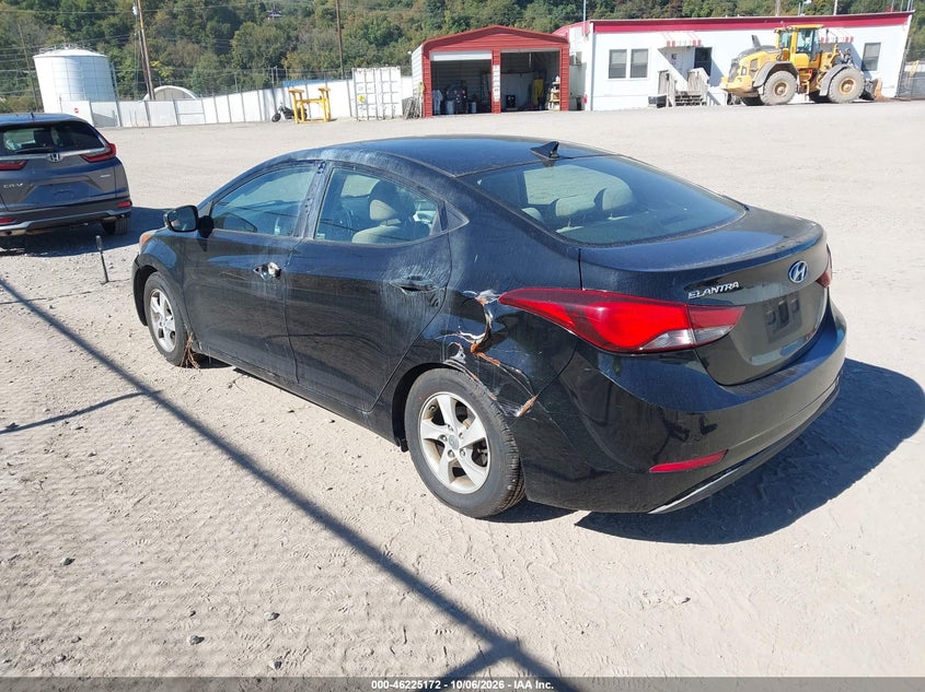 Vin: kmhdh4ae3eu080000, lot: 46725160, hyundai elantra se 20143