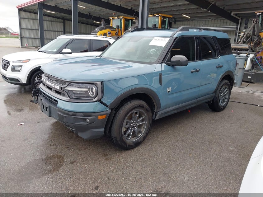 Vin: 3fmcr9b67mra18425, lot: 46725240, ford bronco sport big bend 20212