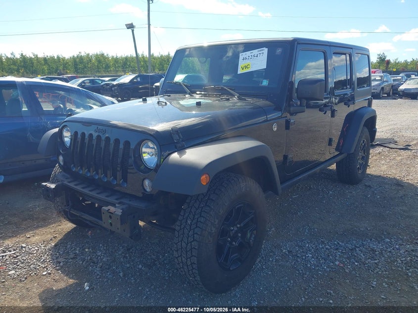 Vin: 1c4bjwdg8gl155369, lot: 46725465, jeep wrangler unlimited willys wheeler 20162