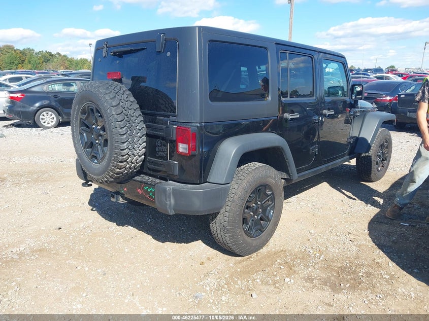 Vin: 1c4bjwdg8gl155369, lot: 46725465, jeep wrangler unlimited willys wheeler 20164