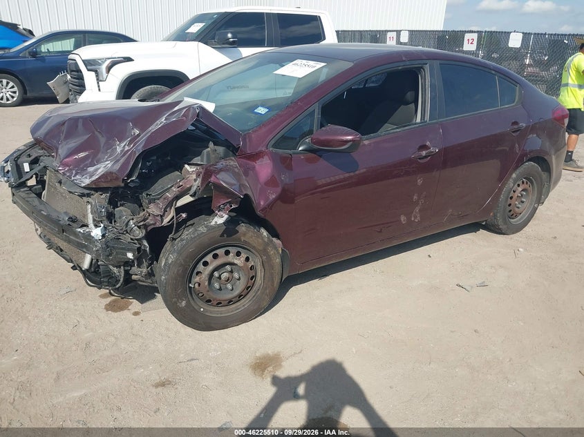 Vin: 3kpfk4a77je185714, lot: 46725498, kia forte lx 20182