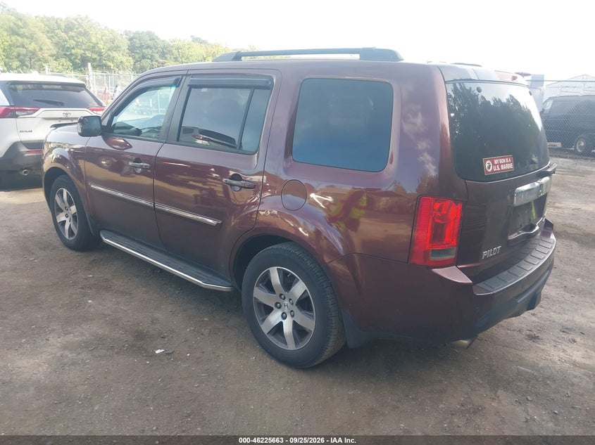 Vin: 5fnyf4h98cb062828, lot: 46725651, honda pilot touring 20123