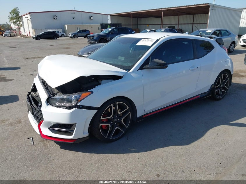 Vin: kmht36ah6nu013696, lot: 46725696, hyundai veloster n 20222
