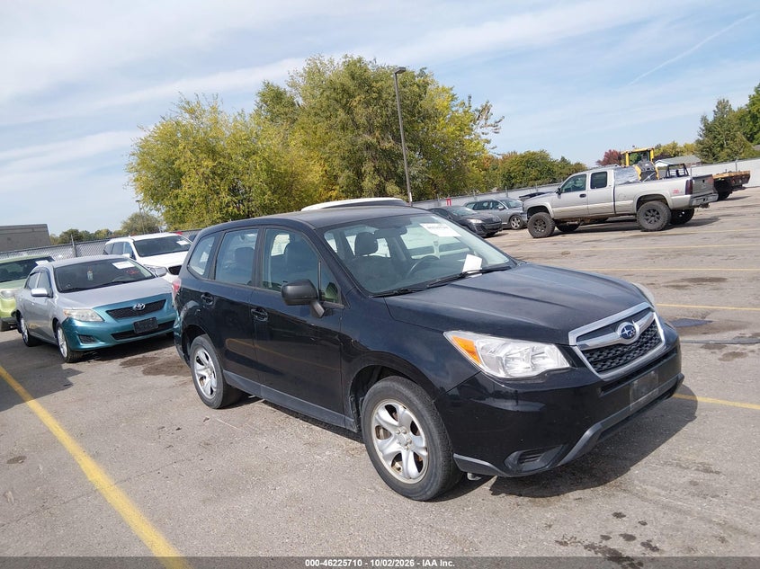 Vin: jf2sjaac6eh478373, lot: 46725698, subaru forester 2.5i 20141