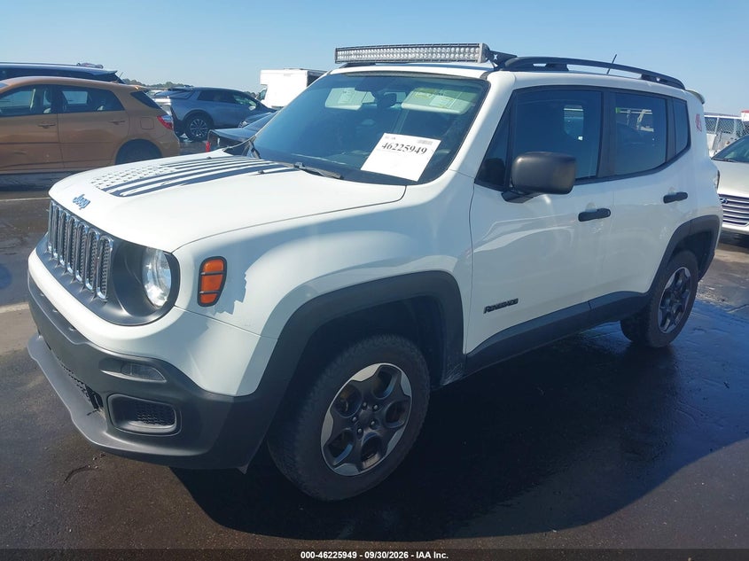 2017 Jeep Renegade Sport 4X4, Rear, IAAI, VIN ZACCJBAB9HPG29526 — photo 2