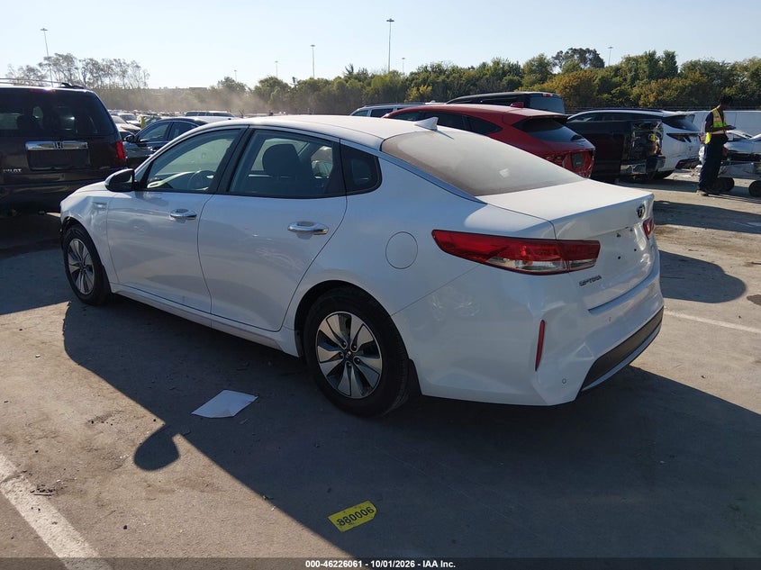 Vin: knagt4lc8h5004117, lot: 46726049, kia optima hybrid 20173