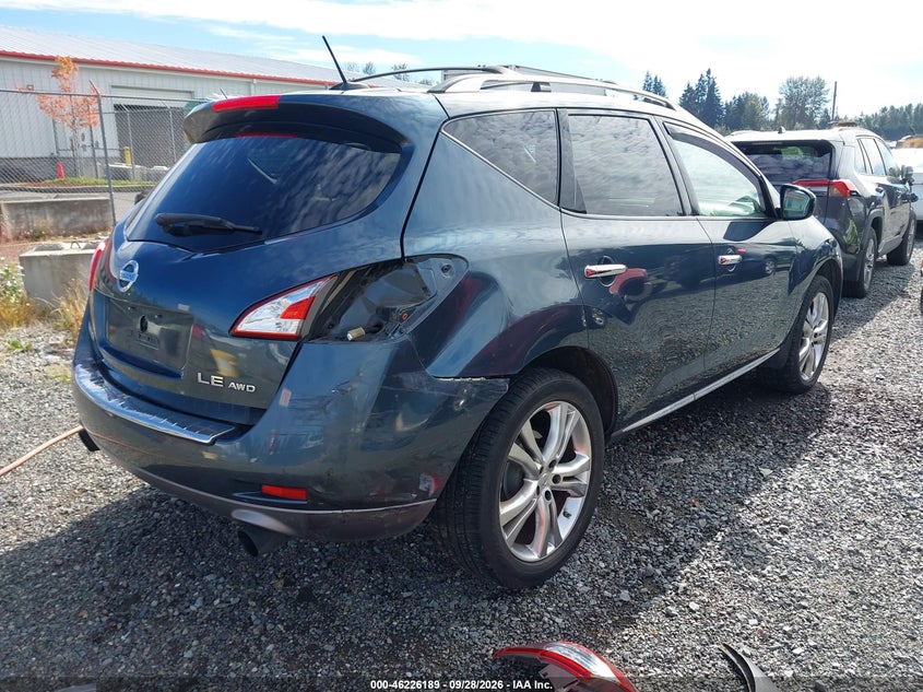 Vin: jn8az1mw7bw175025, lot: 46726177, nissan murano le 20114
