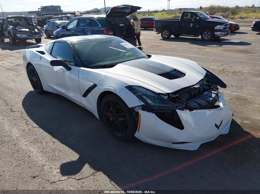 Vin: 1g1ye2d79f5115613, lot: 46726303, chevrolet corvette stingray 20151