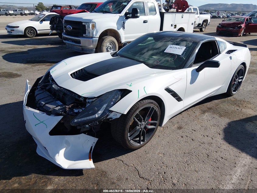 Vin: 1g1ye2d79f5115613, lot: 46726303, chevrolet corvette stingray 20152