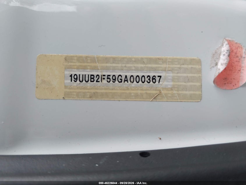 ACURA TLX 2016 VIN 19UUB2F59GA000367