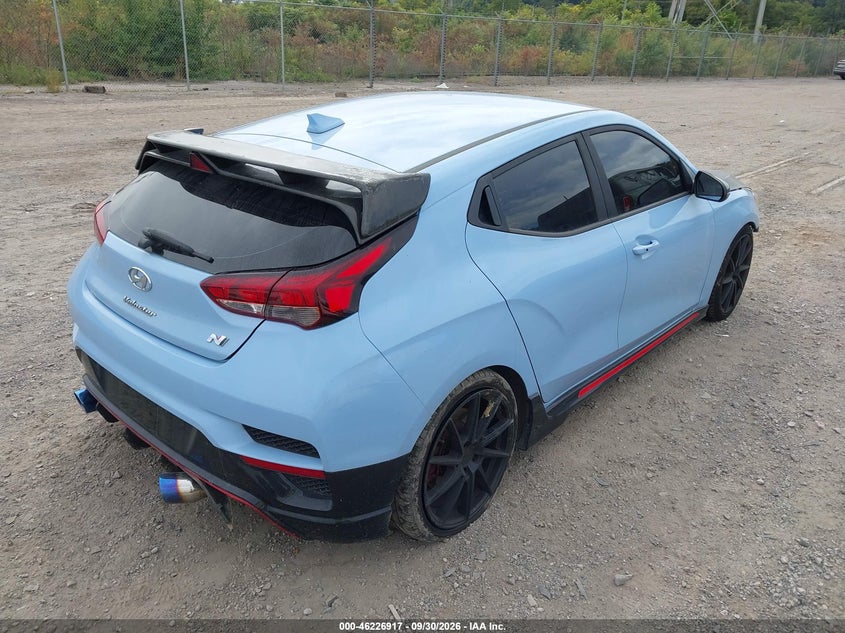 Vin: kmht36ahxlu004576, lot: 46726905, hyundai veloster n 20204