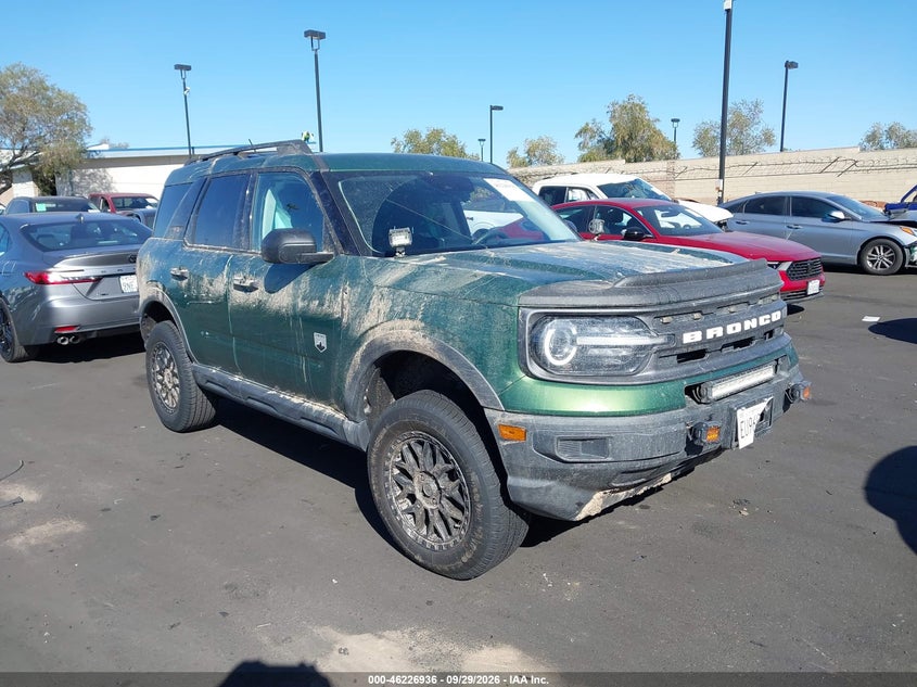 Vin: 3fmcr9b69prd08363, lot: 46726924, ford bronco sport big bend 20231
