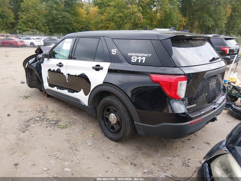 Vin: 1fm5k8ab4mgc24945, lot: 46727228, ford police interceptor utility 20213