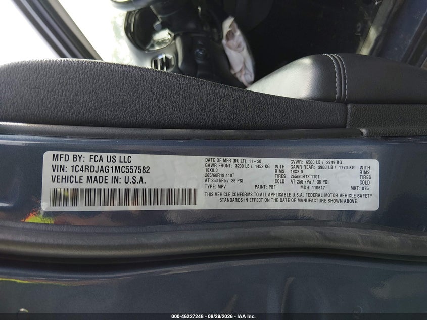 2021 DODGE DURANGO SXT PLUS AWD · Фото 9