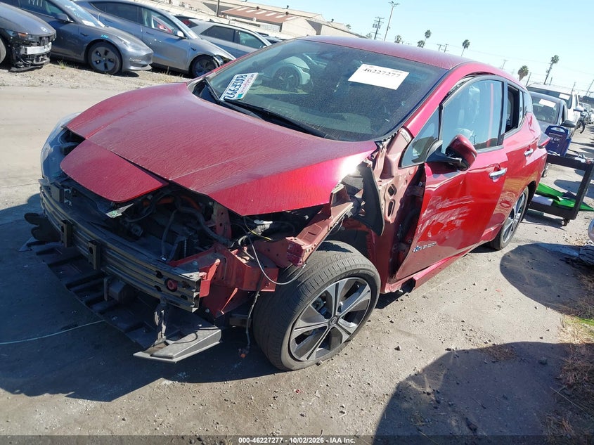 Vin: 1n4az1cpxjc303883, lot: 46727265, nissan leaf sl 20182