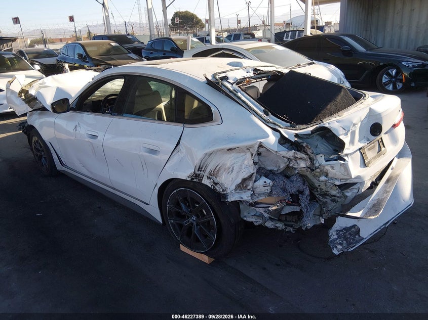 Vin: wby43aw07rfs76691, lot: 46727377, bmw i4 gran coupe edrive35 20243