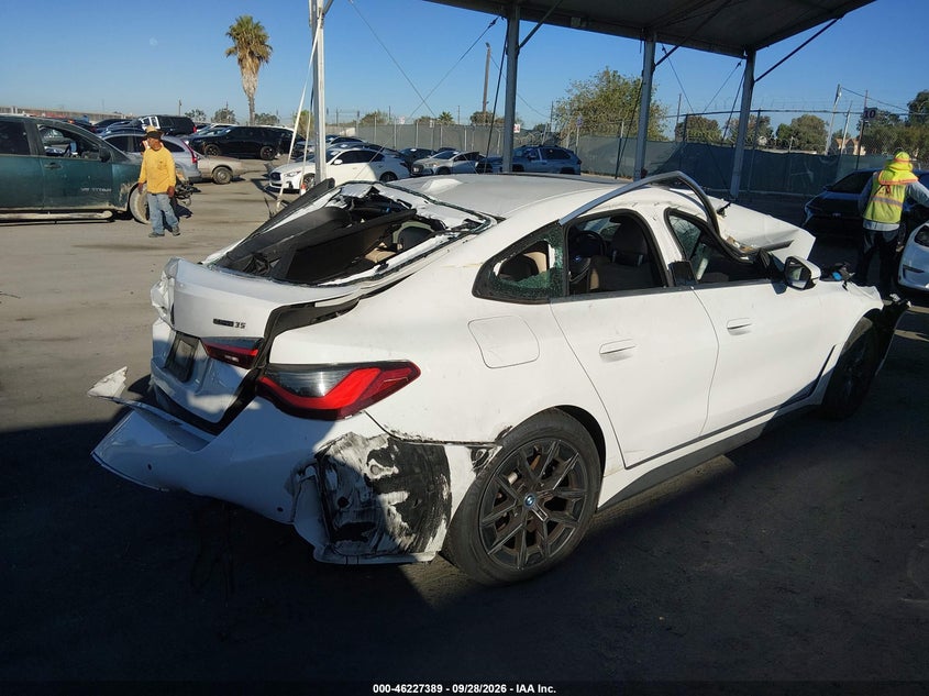Vin: wby43aw07rfs76691, lot: 46727377, bmw i4 gran coupe edrive35 20244