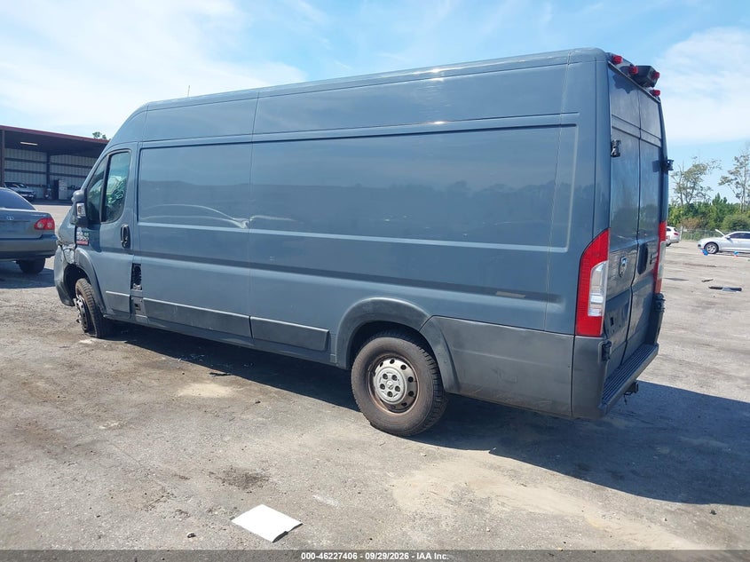 Vin: 3c6urvjg8le136072, lot: 46727394, ram promaster 3500 cargo van high roof 159 wb ext 20203