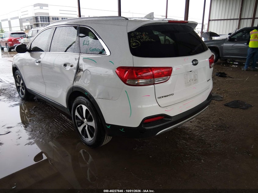 Vin: 5xyph4a51hg291185, lot: 46727834, kia sorento 3.3l ex 20173