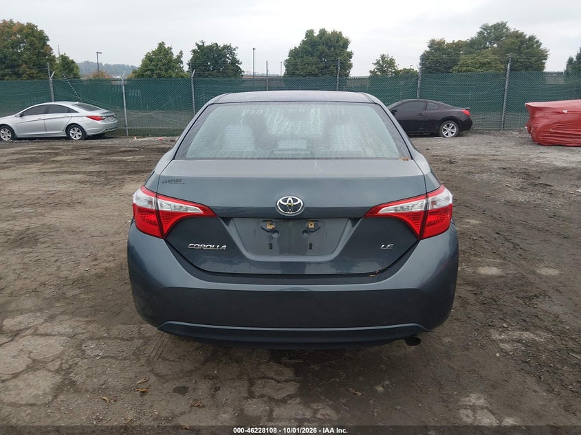 TOYOTA COROLLA 2016 VIN 2T1BURHEXGC662735