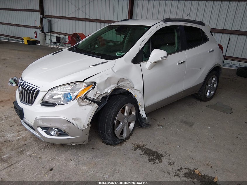 Vin: kl4cjcsb7fb052629, lot: 46728205, buick encore leather 20152